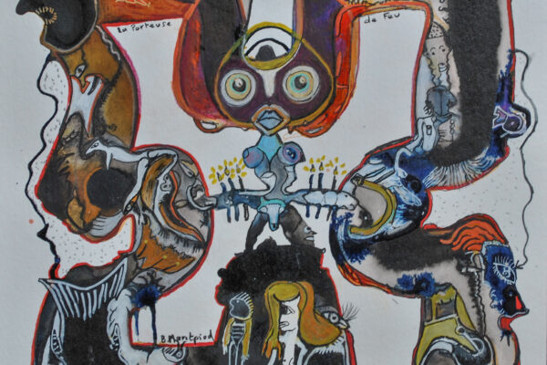 Série Trèfles. La Porteuse de feu, 30x30cm, 2023